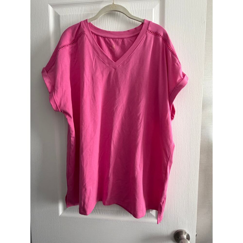 NWOT Belle by Kim Gravel pink t-shirt